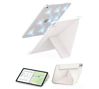 Feams Y Fold Folio for iPad A16 11th Generation Case 11 Inch 2025, iPad 10th Generation Case 10.9 Inch 2022, Y-Shaped Stand Magnetic Attachment Back Cover with Magnetic Clasp & Auto Sleep, Cream White