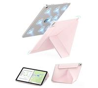 Feams Y Fold Folio for iPad A16 11th Generation Case 11 Inch 2025, iPad 10th Generation Case 10.9 Inch 2022, Y-Shaped Stand Magnetic Attachment Back Cover with Magnetic Clasp & Auto Sleep, Light Pink