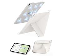Feams Y Fold Folio for iPad Pro 11 Inch Case M5/M4 2025/2024, Y-Shaped Stand iPad Pro 11 Inch M5/M4 Case 2025/2024 Magnetic Attachment Back Cover with Magnetic Clasp & Auto Sleep, Cream White