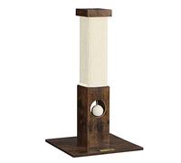Feandrea Cat Scratching Post, Cat Scratcher for Indoor Cats, 28.7 Inches Tall, Furniture Scratching Deterrent Sisal Scratch Pole with Toy, Rustic Brown UPCA021X01
