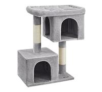 Feandrea Cat Tree, 101 cm Tower, XL Condo for Extra Large Cats up to 20 kg, Large Perch, 2 Caves, Scratching Post, Light Grey PCT614W01