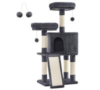Feandrea Cat Tree, Cat Condo 115 cm, Scratching Ramp, Smoky Grey PCT141G01V1
