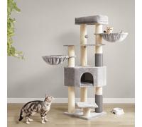 Feandrea Cat Tree For Large Cats, Heavy-Duty Cat Tower With Self-Warming Pads, 9 Scratching Posts, Large Perch