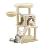 Feandrea Cat Tree Tower, Widened Perch for Large Cats, Beige PCT51MV1