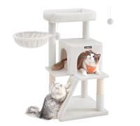 Feandrea Cat Tree Tower, Widened Perch for Large Cats, Cream White PCT051T01V1