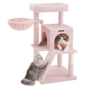 Feandrea Cat Tree Tower, Widened Perch for Large Cats, Jelly Pink PCT051P01V1
