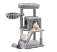 Feandrea Cat Tree Tower, Widened Perch for Large Cats, Light Grey PCT51WV1