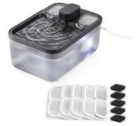 Feandrea Cat Water Fountain,10Filters+5Sponges,Black,PWF001B101-01