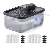 Feandrea Cat Water Fountain,16Filters+8Sponges,Black,PWF002B101-01