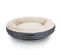 FEANDREA Dog Bed, Cat Bed, Donut Shape, 65 cm Dia, Dark Grey PGW065G01