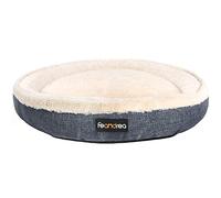 Feandrea Dog Bed, Cat Bed, Donut Shape, 75 cm Dia., Dark Grey PGW075G01