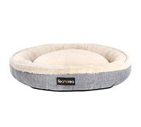 Feandrea Dog Bed, Cat Bed, Donut Shape, 75 cm Dia., Grey PGW075G02