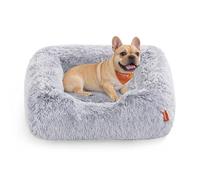 Feandrea Dog Bed, Dog Sofa Bed, 71 x 55 x 18 cm, with Soft Padding, Raised Edges, Removable and Machine Washable Cover, Non-Slip, Grey Ombré PGW271G01