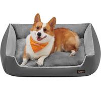 Feandrea Dog Bed, Dog Sofa Bed with Removable Reversible Cushion, Raised Edges,