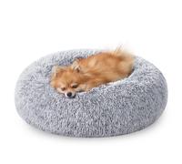Feandrea Dog Bed, Donut Cat Bed, Fluffy Calming Pet Bed with Removable, Washable