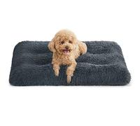 Feandrea Dog Bed, Fluffy Dog Mattress, 80 x 50 cm, Machine Washable, Multipurpose Dog Cushion, Dark Grey PGW201G02