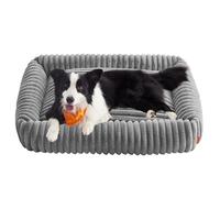 Feandrea Dog Bed, Large Dog Sofa Bed, Soft Padding, Washable, 106 x 75 x 20 cm, Dove Grey PGW313GD01