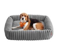 Feandrea Dog Bed, Large Dog Sofa Bed, Soft Padding, Washable, 91 x 68 x 18 cm, Dove Grey PGW312GD01