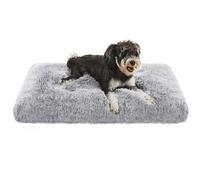 Feandrea Dog Bed - Plush Anti Anxiety Crate Mattress, Washable Pillow Cushion, Grey Ombré, 80 x 50 cm