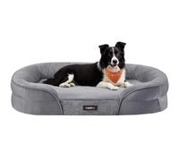 Feandrea Dog Bed Sofa, for Medium Dogs, Orthopedic Dog Couch,91 x 68 x 18cm | Dog Cushion, Waterproof Inner Layer, Raised Edges, Removable, Washable Cover, Non-Slip, BLOMFY Collection PGW282G01