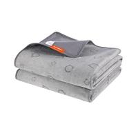 Feandrea Dog Blanket, Set of 2, Reusable Dog Mat, 183 x 183 cm, XXXL, Waterproof, Leakproof, Non-Slip, Absorbent for Dogs, Cats, Rabbits, Dove Grey PTD005G01