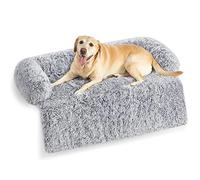 Fluffy Hug Dog Sofa Bed with Removable Cover, XXL (122 x 95 x 18 cm) / Grey Ombré
