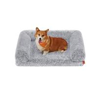 Feandrea FluffyHug Dog Bed, Large Dog Sofa Bed for Medium Dogs, Egg Crate Foam Pet Bed with Removable Washable Cover, 91 x 68 x 19 cm, Grey Ombré PGW232G01V1