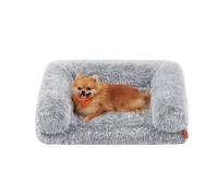 Feandrea FluffyHug Dog Bed, Medium Dog Sofa Bed for Miniature and Small Dogs, Egg Crate Foam Pet Bed with Removable Washable Cover, 76 x 58 x 19 cm,
