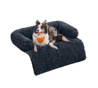 Feandrea Fluffyhug Dog Sofa Bed, Dog Sofa Cover, Calming Dog Bed, Xl, For Medium And Large Dogs, 110 X 95 X 18 Cm, Dark Grey