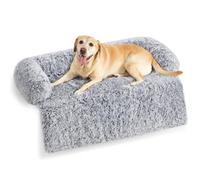 Feandrea FluffyHug XXL Dog Sofa Bed, Calming Sofa Cover for Large Dogs, 122 x 95 x 18 cm, Grey Ombr? PGW224G01