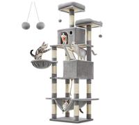Feandrea 206 Cm Large Cat Tower With 13 Scratching Posts Light Grey