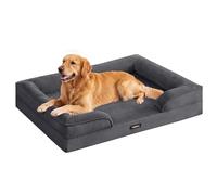 Feandrea Orthopaedic Dog Sofa Bed, XL, Raised Sides, Non-Slip Bottom
