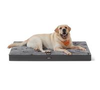 Feandrea Orthopedic Dog Bed, Large Washable Dog Bed Mattress for Dog Crate, Double-Sided Egg Crate Foam Pet Bed with Waterproof Removable Cover, Side Handle, XXL, 120 x 74 x 10 cm, Dove Grey PGW244G01