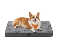 Feandrea Orthopedic Dog Bed, Medium Washable Dog Bed Mattress for Dog Crate, Double-Sided Egg Crate Foam Pet Bed with Waterproof Removable Cover, Side