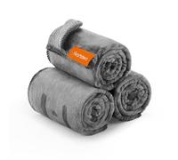 Feandrea Pet Blankets, 3-Pack Dog Blankets Washable, M, 102 x 73 cm, for Miniature and Small Dogs, Flannel Dog Couch Cover Protector, Slate Grey PPB013G01