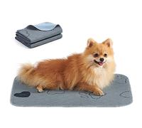 Feandrea Reusable Dog Training Pads, 1 Pack, Waterproof, 61 x 46 cm | Washable Puppy Pads, Pet Mat for Dogs, Cats, Rabbits, Leakproof, Non-Slip, Absorbent, Grey, ISLAND Collection PTD018G01