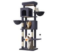 Feandrea Scratching Post, 174 cm High, XL, Multi-Storey Cat Tree | With 2 Caves, 2 Loungers, 5 Scratching Posts, Hammock, Large Platform, Dark Gray, CLAWFY Collection PCT182G02