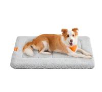 Feandrea Self-Warming Dog Cat Bed, Dog Mattress for Crate, 105 x 70 x 4 cm | Self-Warming Pet Pad for Dogs and Cats, Machine Washable, Dryer Friendly, Non Slip, Light Grey, BENGAL Collection PPB020G01