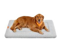 Feandrea Warm Dog Cat Bed, Dog Mattress for Crate, 120 x 75 x 4 cm, S | Pet Blanket for Dogs and Cats, Machine Washable, Dryer Friendly, Non Slip, Light Grey, BENGAL Collection PPB021G01