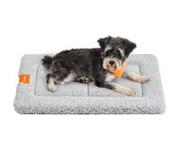 Feandrea Warm Dog Cat Bed, Dog Mattress for Crate, 75 x 50 cm, S | Pet Blanket for Dogs and Cats, Machine Washable, Dryer Friendly, Non Slip, Light Grey, BENGAL Collection PPB019G01