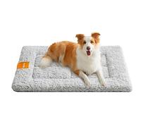 Feandrea Warm Dog Cat Bed, Dog Mattress for Crate, 90 x 65 cm, S | Pet Blanket for Dogs and Cats, Machine Washable, Dryer Friendly, Non Slip, Grey, BENGAL Collection PPB002G01