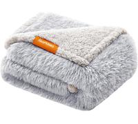 Feandrea Waterproof Dog Blanket, Long Plush Pet Blanket for Miniature and Small