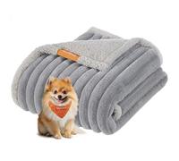 Feandrea Waterproof Dog Blanket, S, 73 x 63 cm, Pet Blanket for Miniature Dogs, Machine Washable, Reversible Dog Couch Cover Protector, Dove Grey and Light Grey PPB033G01