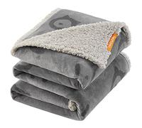 Feandrea Waterproof Dog Blanket, Sherpa Fleece Pet Blanket for Large and Extra Large Dogs, Cats, 203 x 152 cm, XXL, Machine Washable, Reversible Dog Couch Cover Protector, Grey PPB080G01
