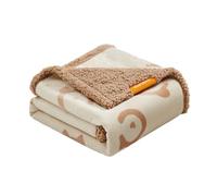 Feandrea Waterproof Dog Blanket, Sherpa Fleece Pet Blanket for Small and Medium Dogs, Cats, 127 x 101 cm, L, Machine Washable, Reversible Dog Couch Cover Protector, Beige PPB050K01