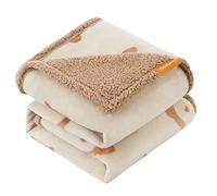 Feandrea Waterproof Dog Blanket, Sherpa Fleece Pet Blanket for Medium and Large Dogs, Cats, 152 x 127 cm, XL, Machine Washable, Reversible Dog Couch Cover Protector, Beige PPB060K01