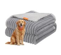 Feandrea Waterproof Dog Blanket, XL, 203 x 152 cm, Pet Blanket for Large and Extra Large Dogs, Machine Washable, Reversible Dog Couch Cover Protector, Dove Grey and Light Grey PPB038G01