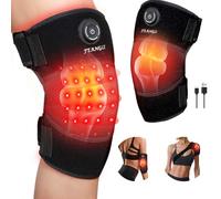 FEANGLI Red Light Therapy, Infrared Light Knee Brace Wireless Rechargeable for Knee Shoulder Pain Relief, 660nm & 850nm Infrared Therapy Heated Device for Knee/Shoulder/Joint/Elbow