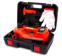 FEANISIFEI Electric Car Jack 5 Ton 12V Electric Jack with Built-in Inflatable Pump Electric Hydraulic Jack for SUV Car Tire Change Red