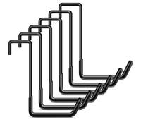 Feanron Bike Hooks for Garage 6 Pcs Heavy Duty Bike Rafter Hangers, Steel Metal Material Large S Hook with Non Slip Coating, Storage Organizer for Hanging Ladder Plants Chairs Sport Equipment (Black)